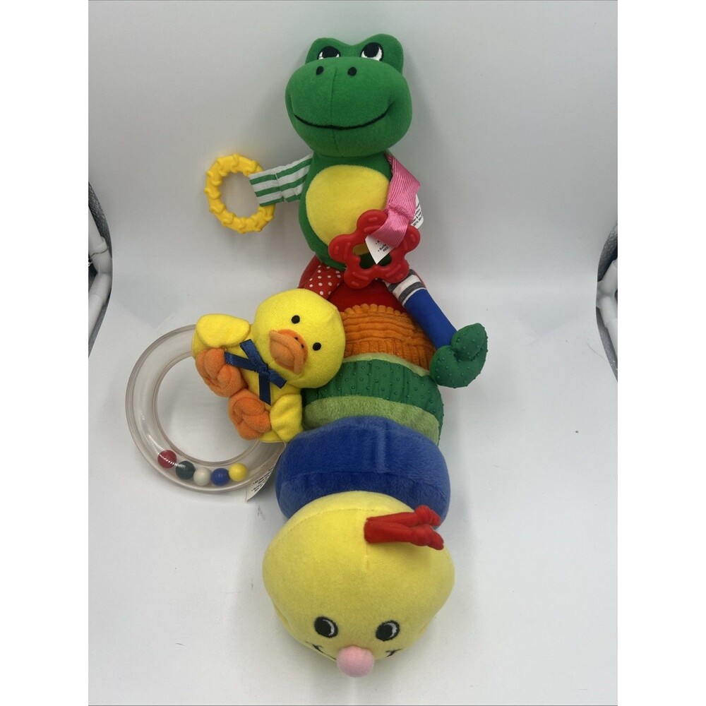 Unique Vintage Playwell Toys Plush Rattle Baby Toys New Caterpillar Duck Frog